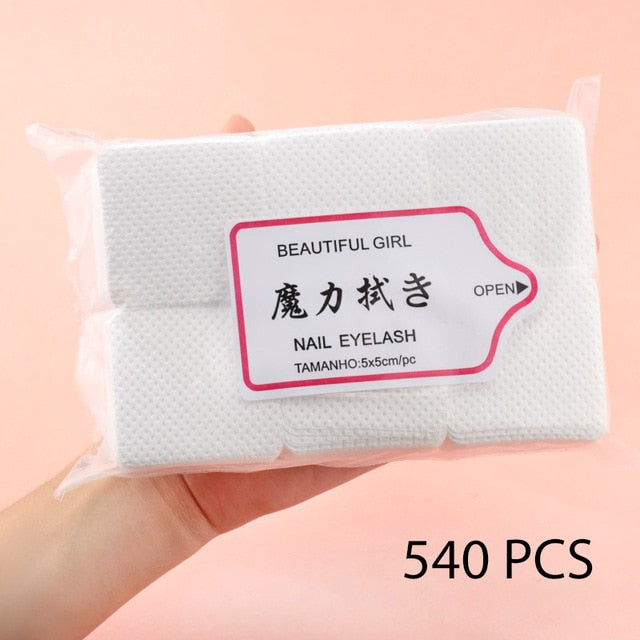 Lint-Free Nail Polish Remover Cotton Wipes UV Gel Tips Remover