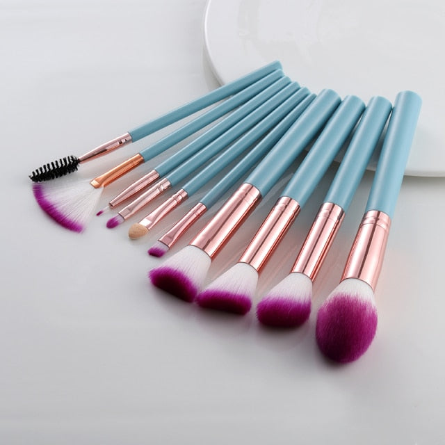 FLD 5/10/15Pcs Makeup Brushes Set Powder Eye Shadow Foundation Blush