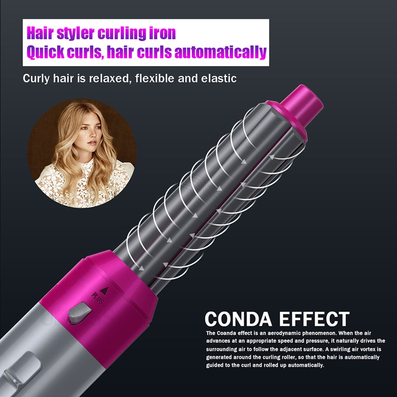 Hot Air Brush wrap Styler 5 In1 Electric Blow Dryer