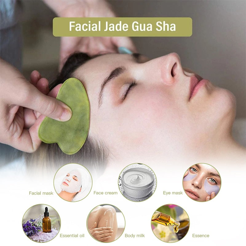 Gua Sha Jade Stone Face Massager