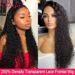 Curly Human Hair Wig HD 13X6 Lace Frontal Wig Pre Plucked 13X4 Kinky Curly Lace Front Wig 250 Density Lace Front Human Hair Wigs